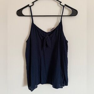 Navy plaid LOFT tank top
